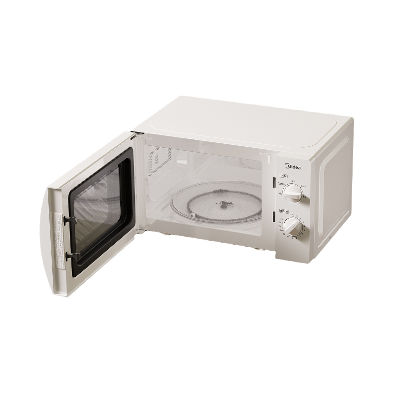【行业热销】微波炉 旋钮操控 5档火力 转盘加热 加厚转盘 白色 20L大容量 M1-L213B