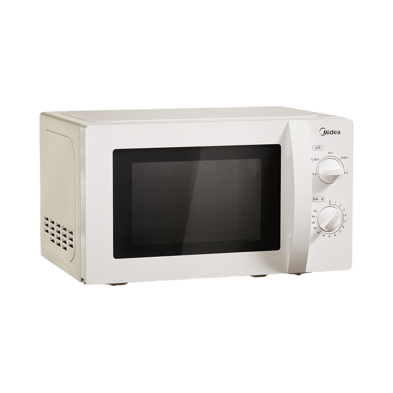 【行业热销】微波炉 旋钮操控 5档火力 转盘加热 加厚转盘 白色 20L大容量 M1-L213B