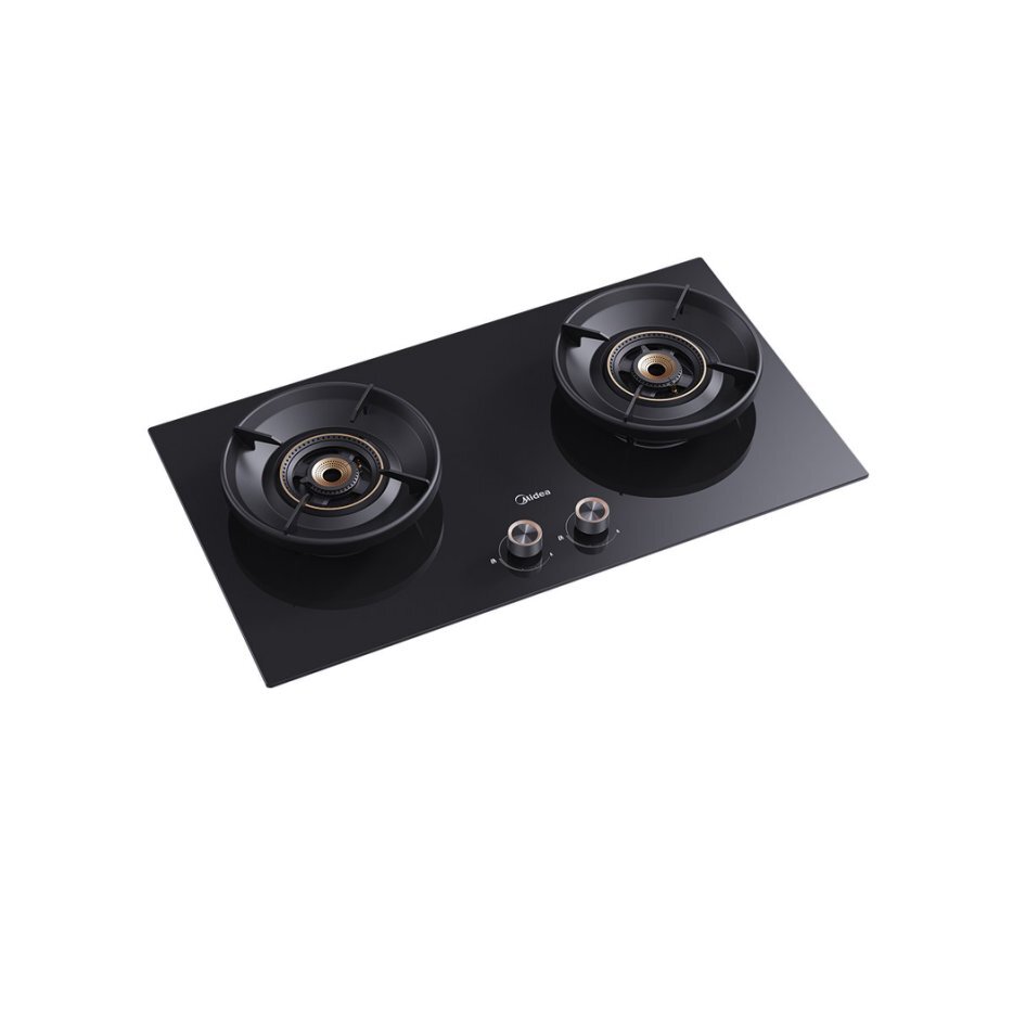 【企业补贴】JZT-Q69-M 嵌入式燃气灶 黑色钢化玻璃 双头 天然气 一级 电池